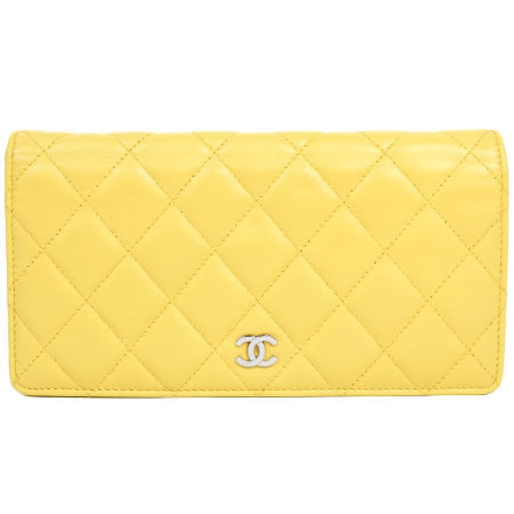 Chanel CHANEL Timeless Classic Matrasse Long Wallet Yellow