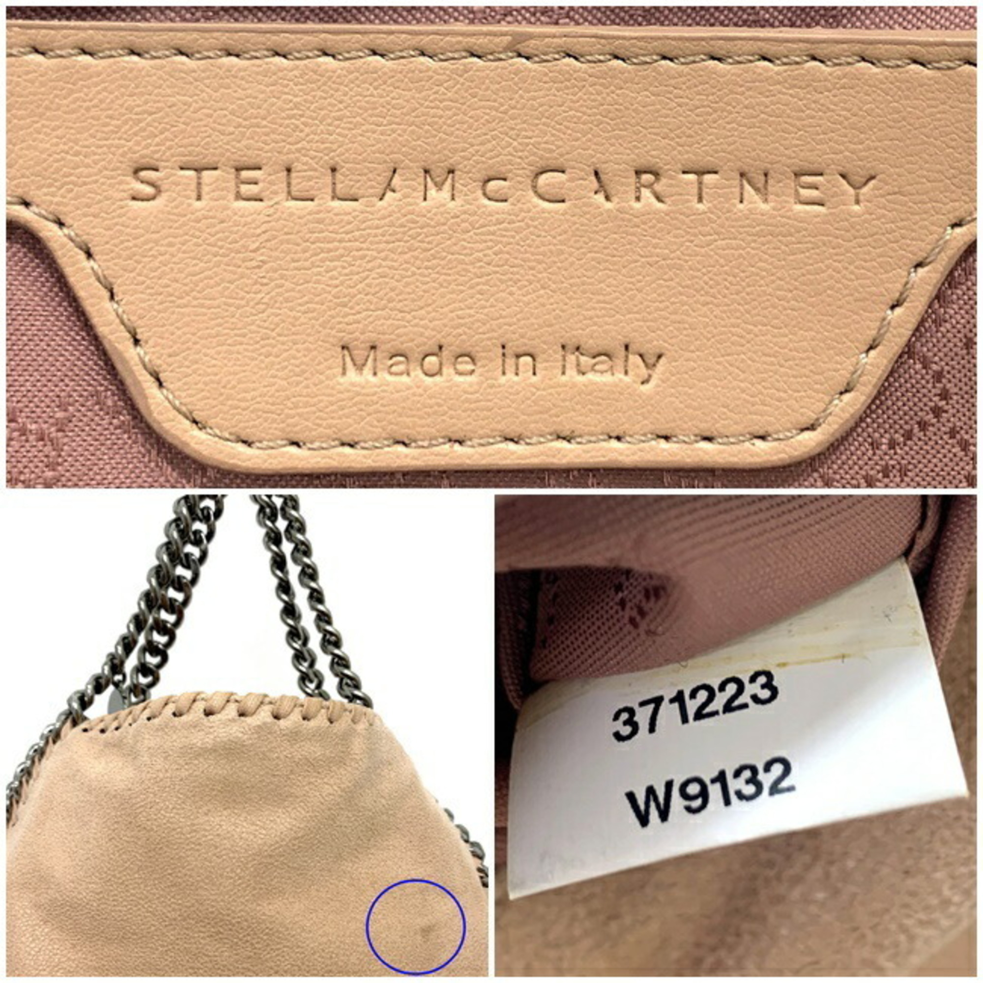 Stella McCartney Chain 2way Pink Beige 371223 W9132 Handbag Faux Leather STELLA McCARTNEY Ladies