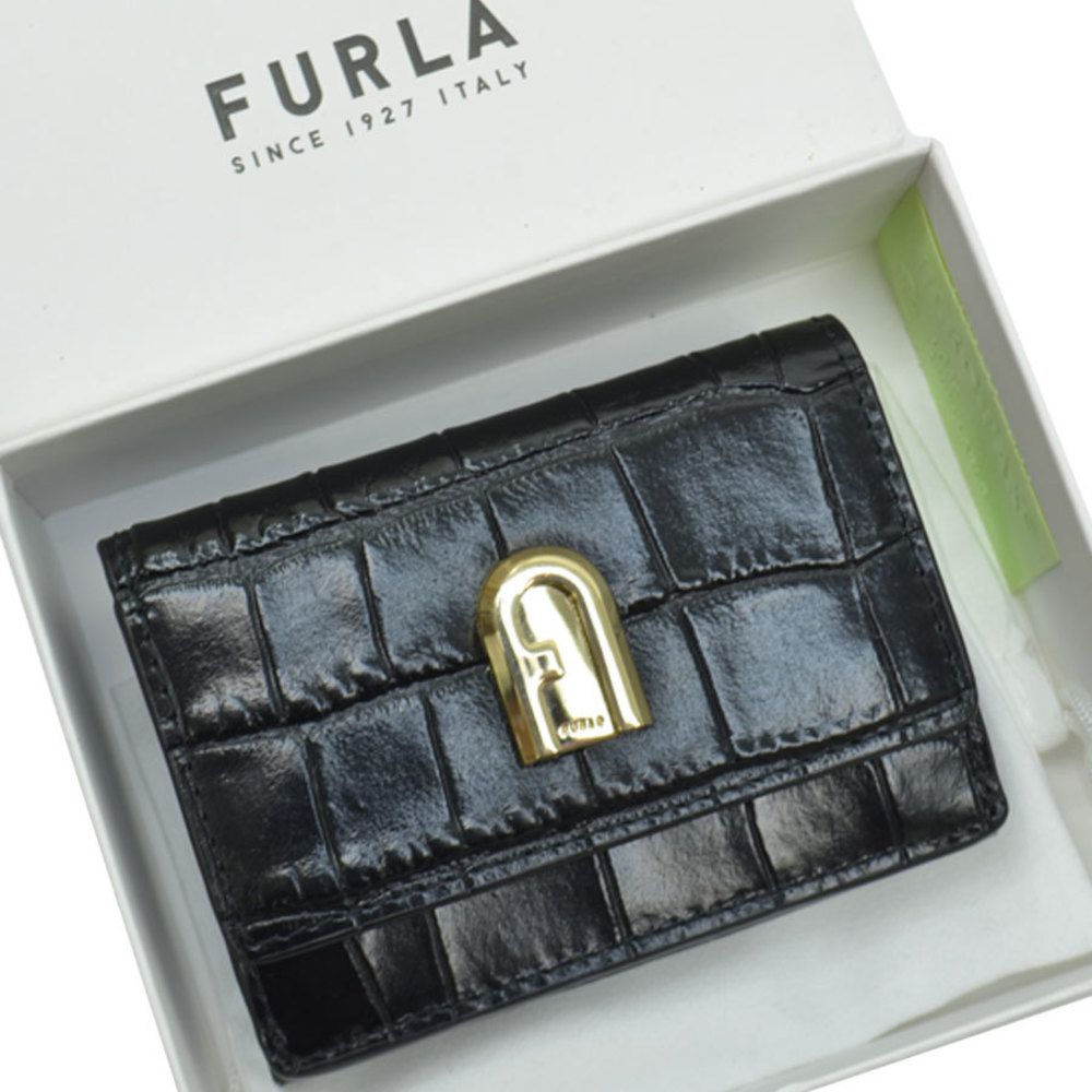 Furla Womens Folding Wallets, Black