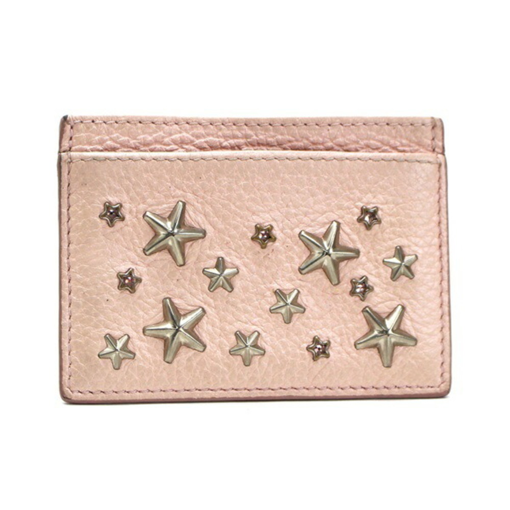 Jimmy Choo Card Case Pass Studs Leather Pink For JIMMY CHOO Ladies Type |  eLADY Globazone