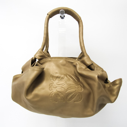 Loewe Nappa Aire 309.82.102 Women's Leather Handbag Gold