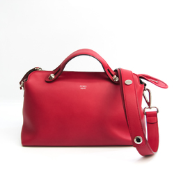 Fendi By The Way Medium 8BL124 Women's Leather Handbag,Shoulder Bag Red Color