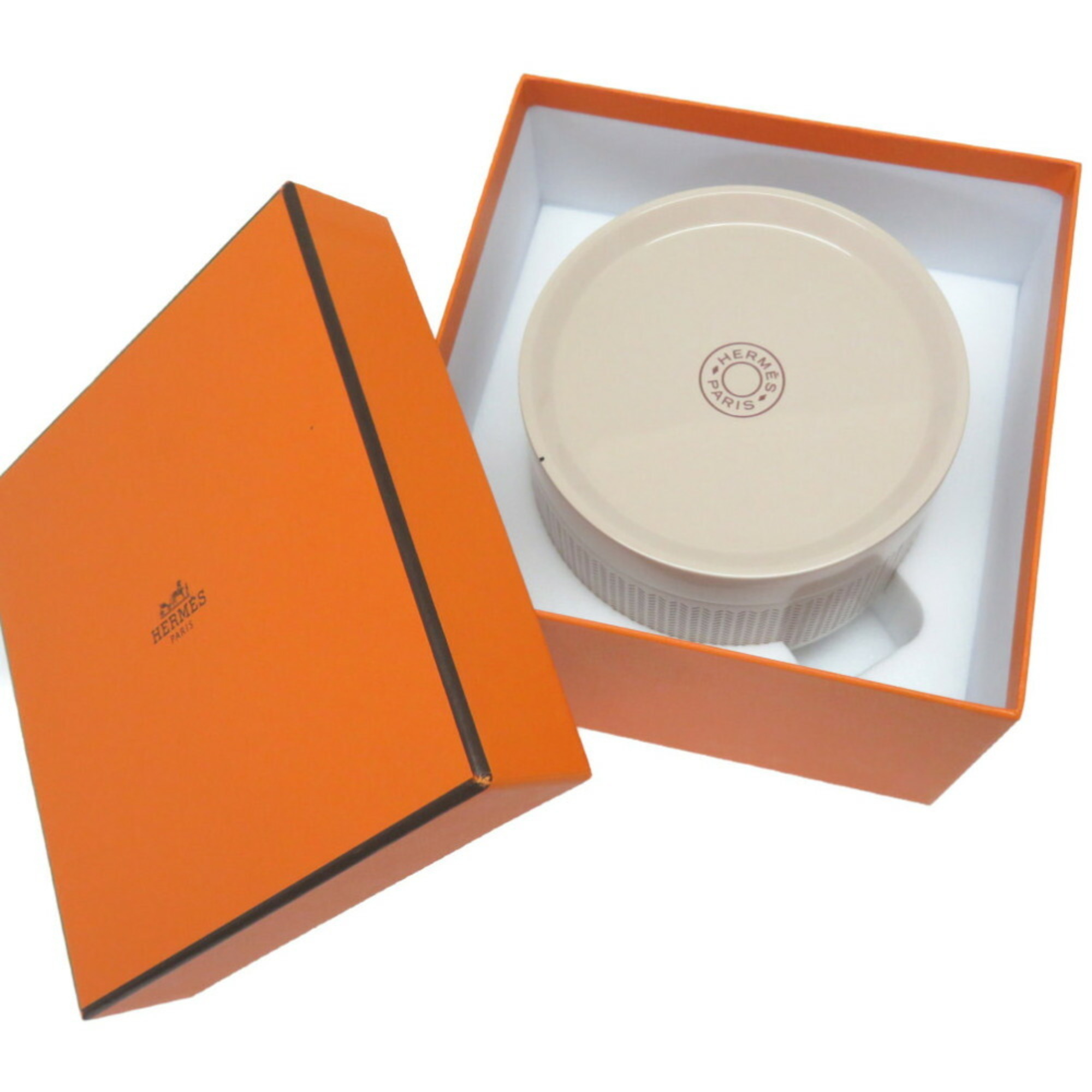 Hermes lacquer box case wood beige