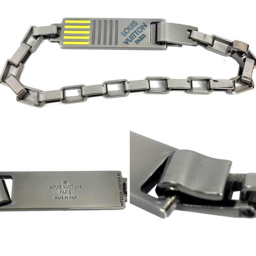 Louis Vuitton LOUIS VUITTON Damier Colors Bracelet MP2226 Metallic Silver  Color Men's Accessories