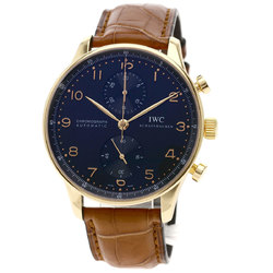 IW371415 Portugieser Complete Watch K18 Pink Gold Leather Men's