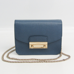 Furla Julia Women's Leather Shoulder Bag Dark Blue