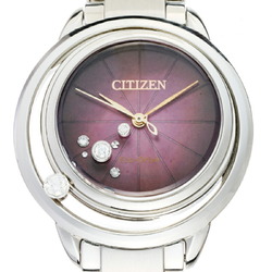 Citizen El Arcley Collection 5P Diamond Ladies Watch EW5529-55W Stainless Steel Black Shell Dial