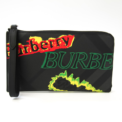 Burberry Unisex PVC Clutch Bag Black,Multi-color