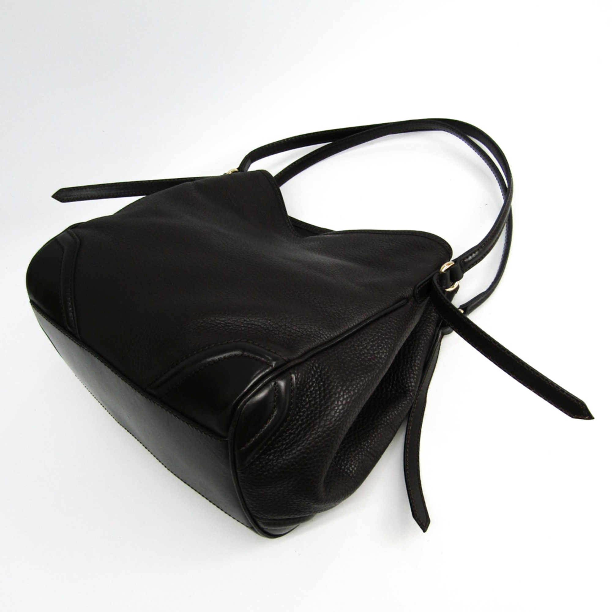 Burberry 3828163 Women's Leather Shoulder Bag Dark Brown
