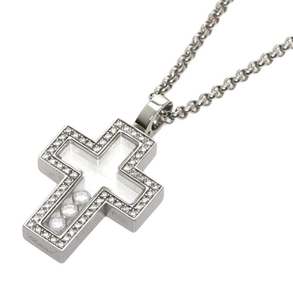 Chopard Happy Diamonds Cross Necklace K18 White Gold Ladies ...
