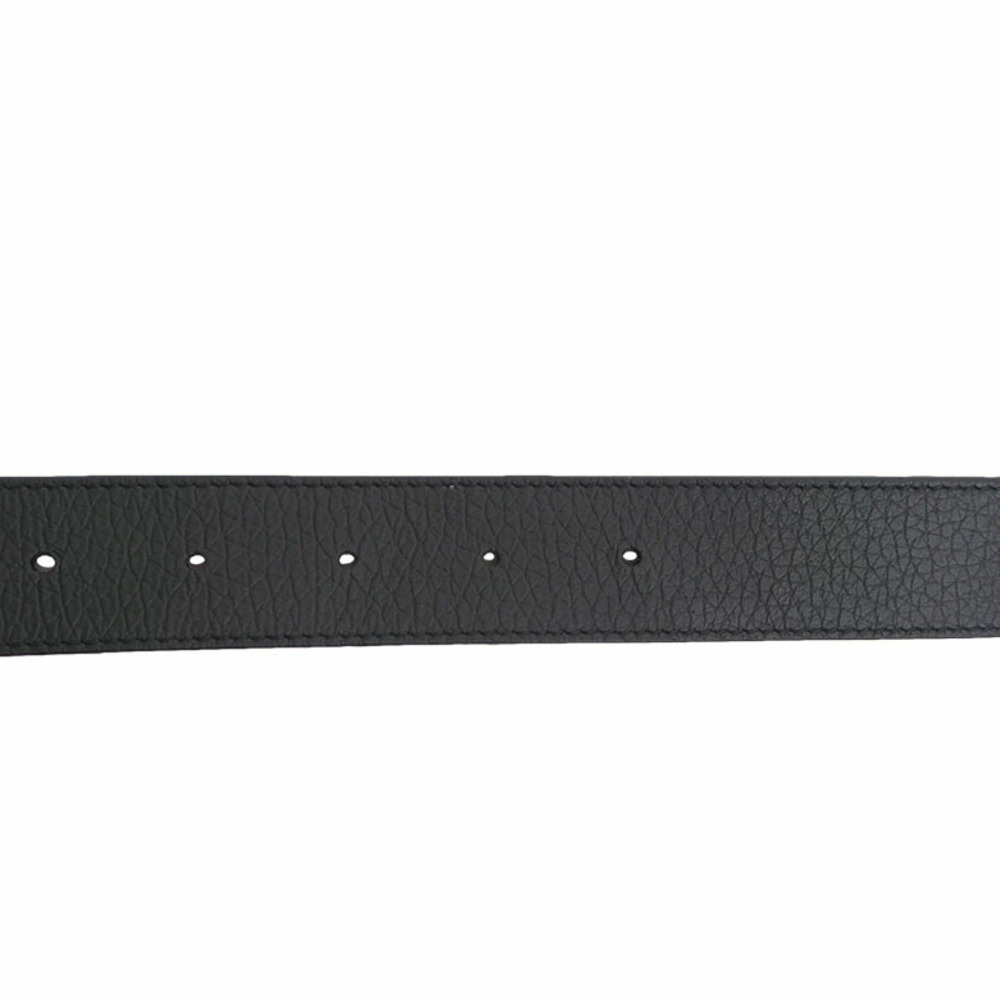 LOUIS VUITTON Saint Tulle Initial Madeleine Reversible Belt 30MM M9521X  Black x Brown 80cm