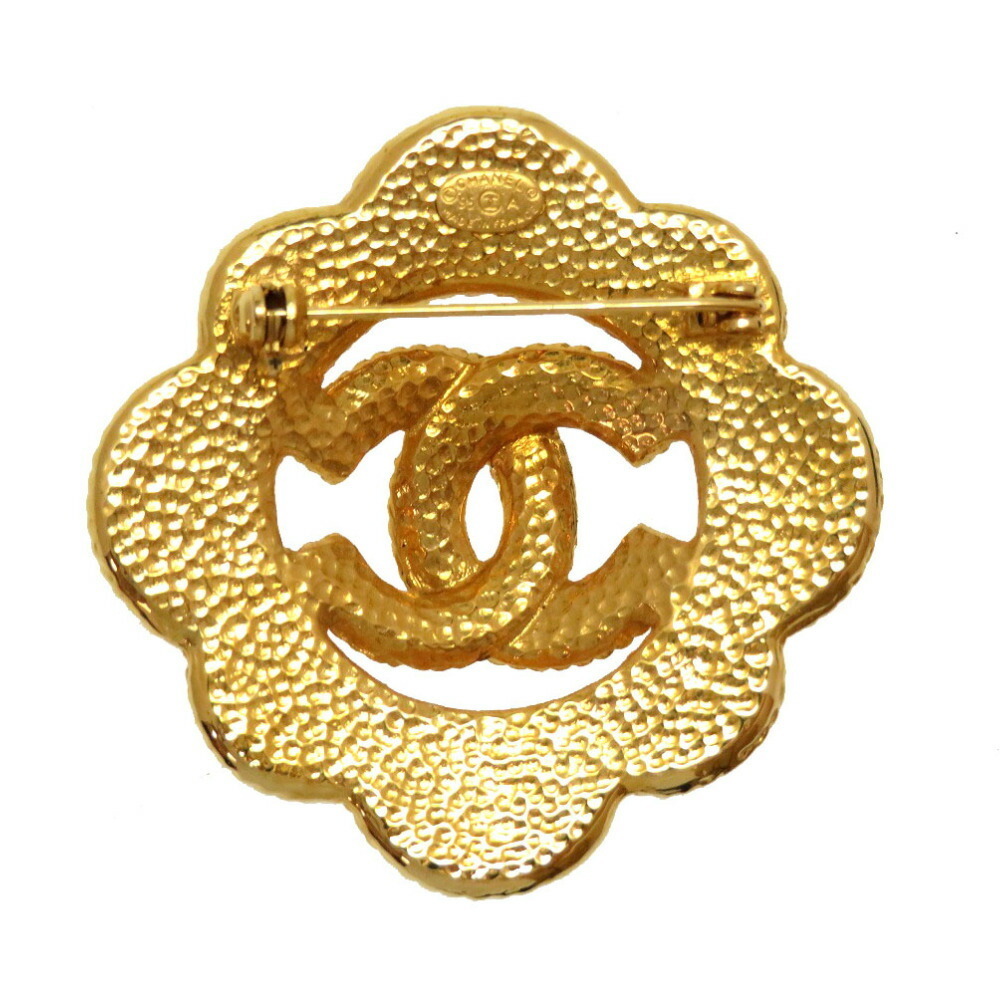 Chanel Fake Pearl Stone 95A Gold Brooch Coco Mark 0249 CHANEL | eLADY ...