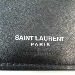 Saint Laurent ID Compact Wallet 462366 Unisex  Calfskin Wallet (tri-fold) Black