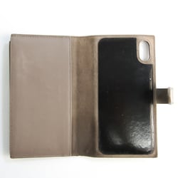 Celine Leather Phone Flip Case For IPhone X Beige